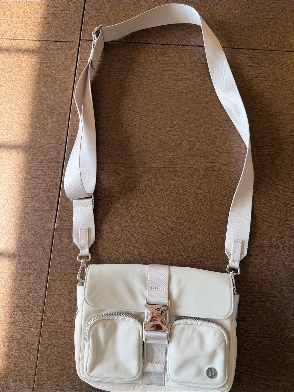 Lululemon Cream Crossbody Utility Bag